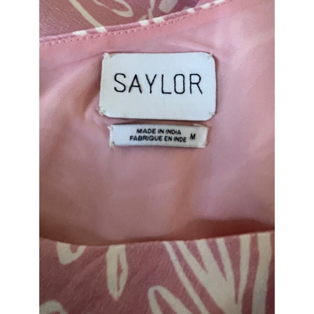 Saylor Emiliana Pink Floral One Shoulder Midi Dress Size Medium - Picture 9 of 9